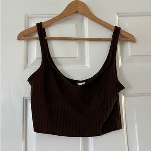 Brown crop top
